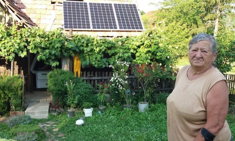 Solar panels on the house of Mara Stani? from the village of ?akale (Zelena akcija /FoE Croatia)